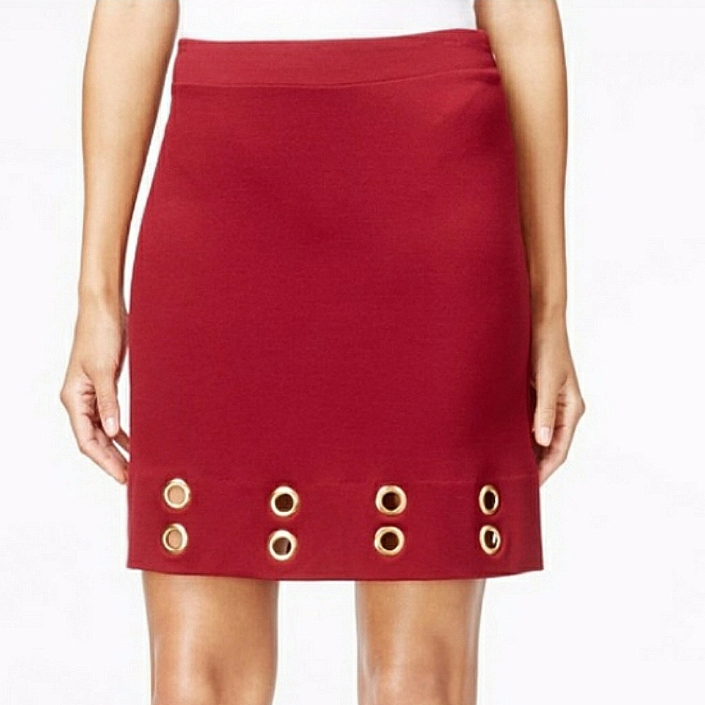 NEW! Kensie burgundy grommet skirt